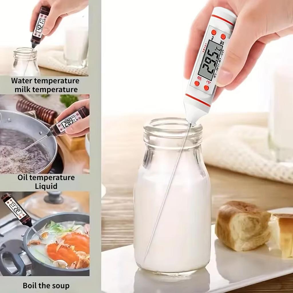 Profesionální digitální kuchyňský teploměr Grilování Voda Olej Vaření Maso Potraviny Teploměry 304 Nerezová sonda Nástroje