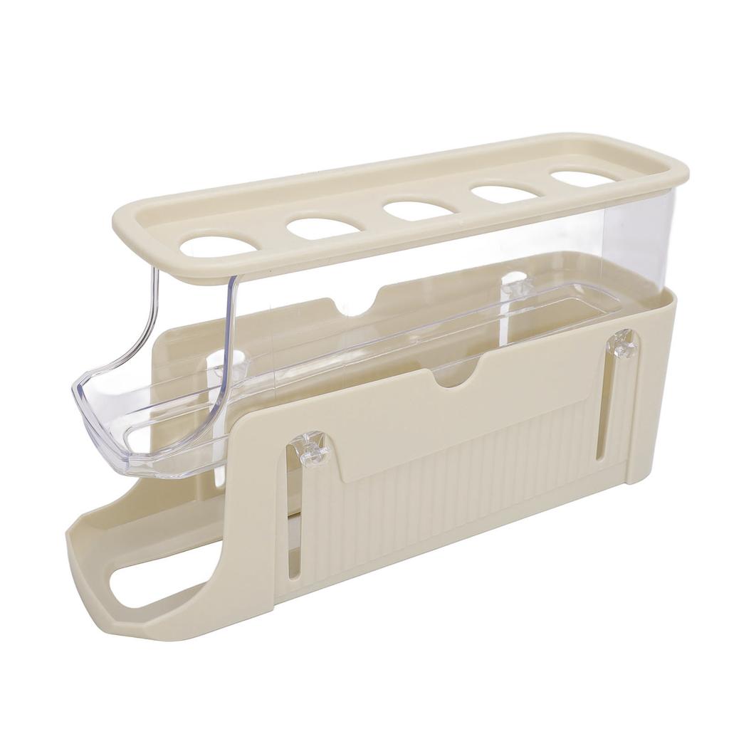 Rolling Egg Dispenser for Refrigerator Space Saving 2 Tier Automatic Egg Storage Container   for Refrigerator Kichen Cabinet