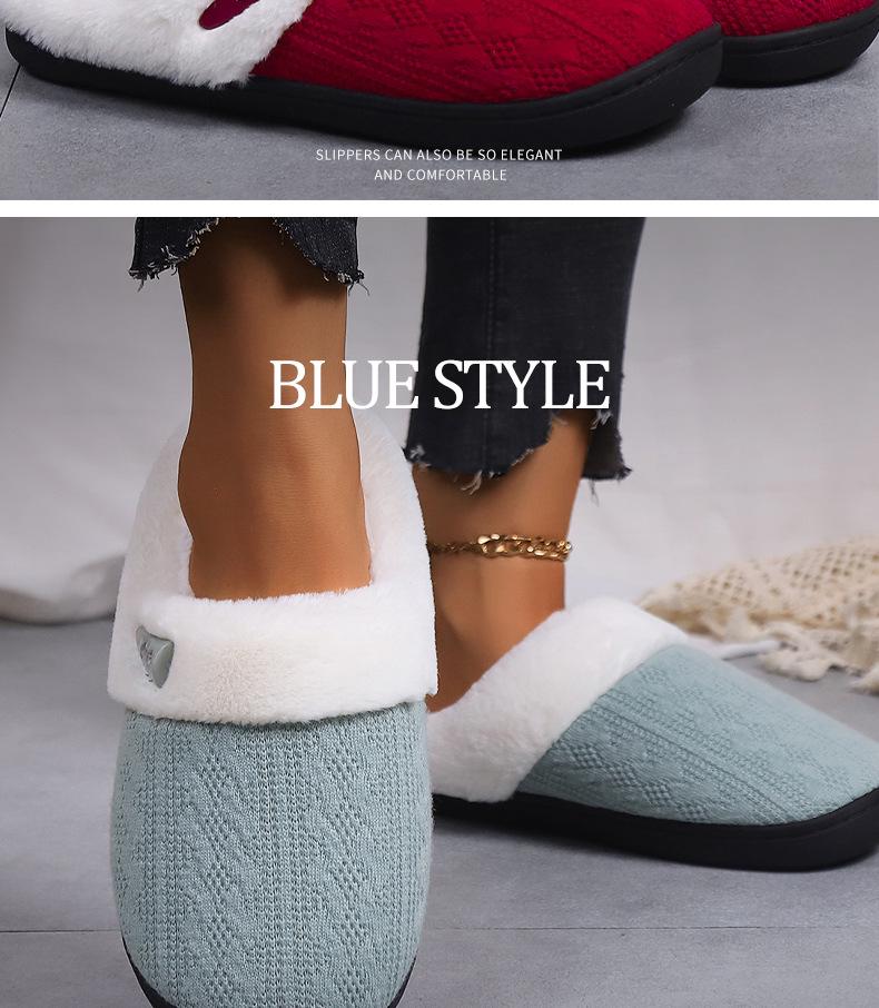 Unisex Thick-Soled Non-Slip Furry Indoor Slippers