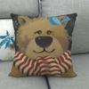 Christmas Happy Cartoon Pattern Digital Printing Short Plush Pillow Covers For Car Sofa Office Cushion Cover Home Goods