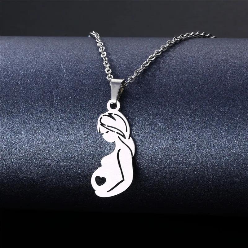 Mama Letter Pendant Necklace For Women Mom Mother's Day Clavicle Chain Choker Stainless Steel Jewelry Minimal Gift