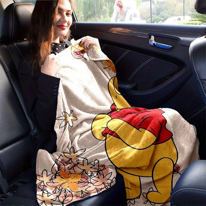 1 Stück Glücklicher Winnie Puuh Herbstlaub Decke Gemütliche Decke für Heimdekoration, Sofabezug, Reise