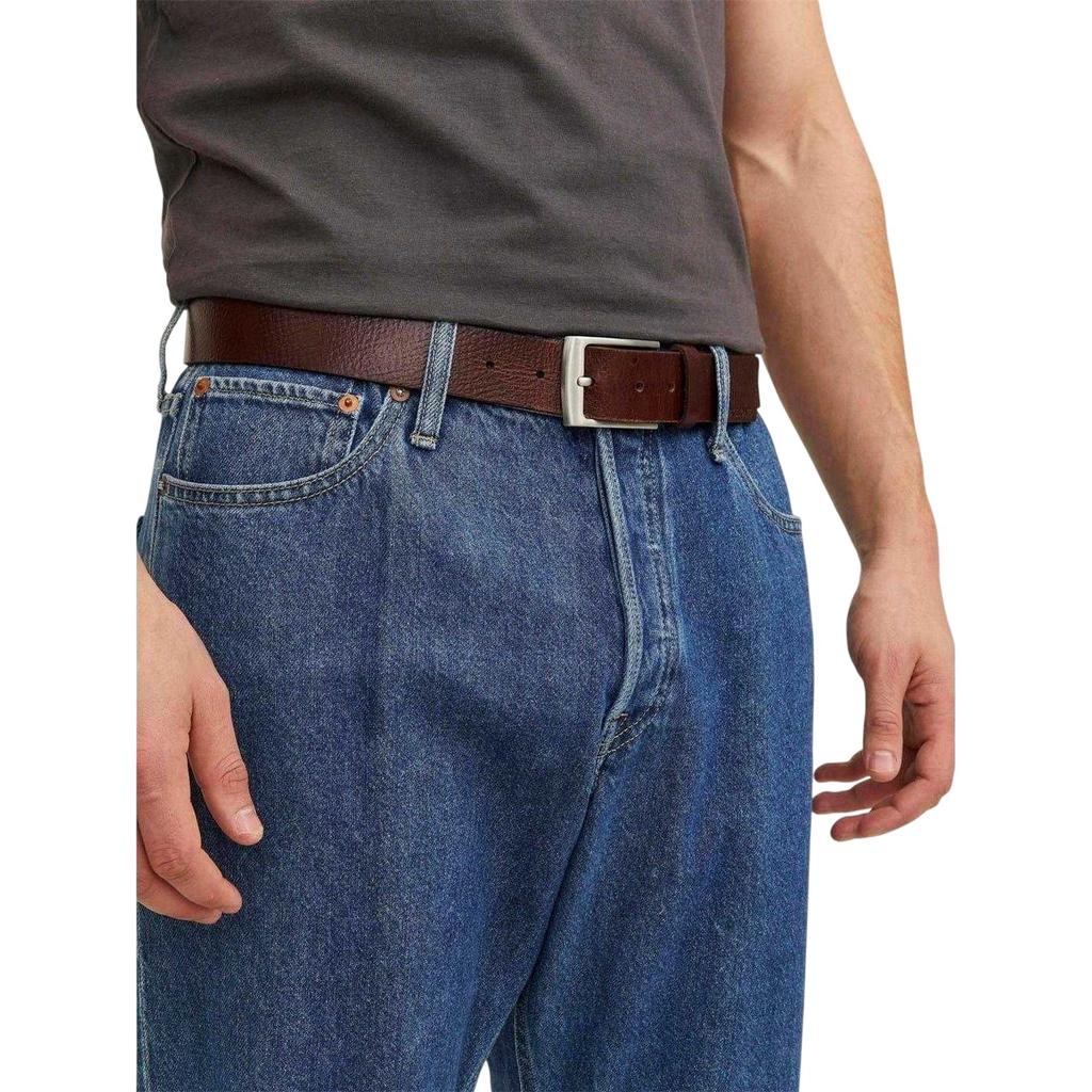 Jack And Jones Mens Leather Metal Buckle Belt