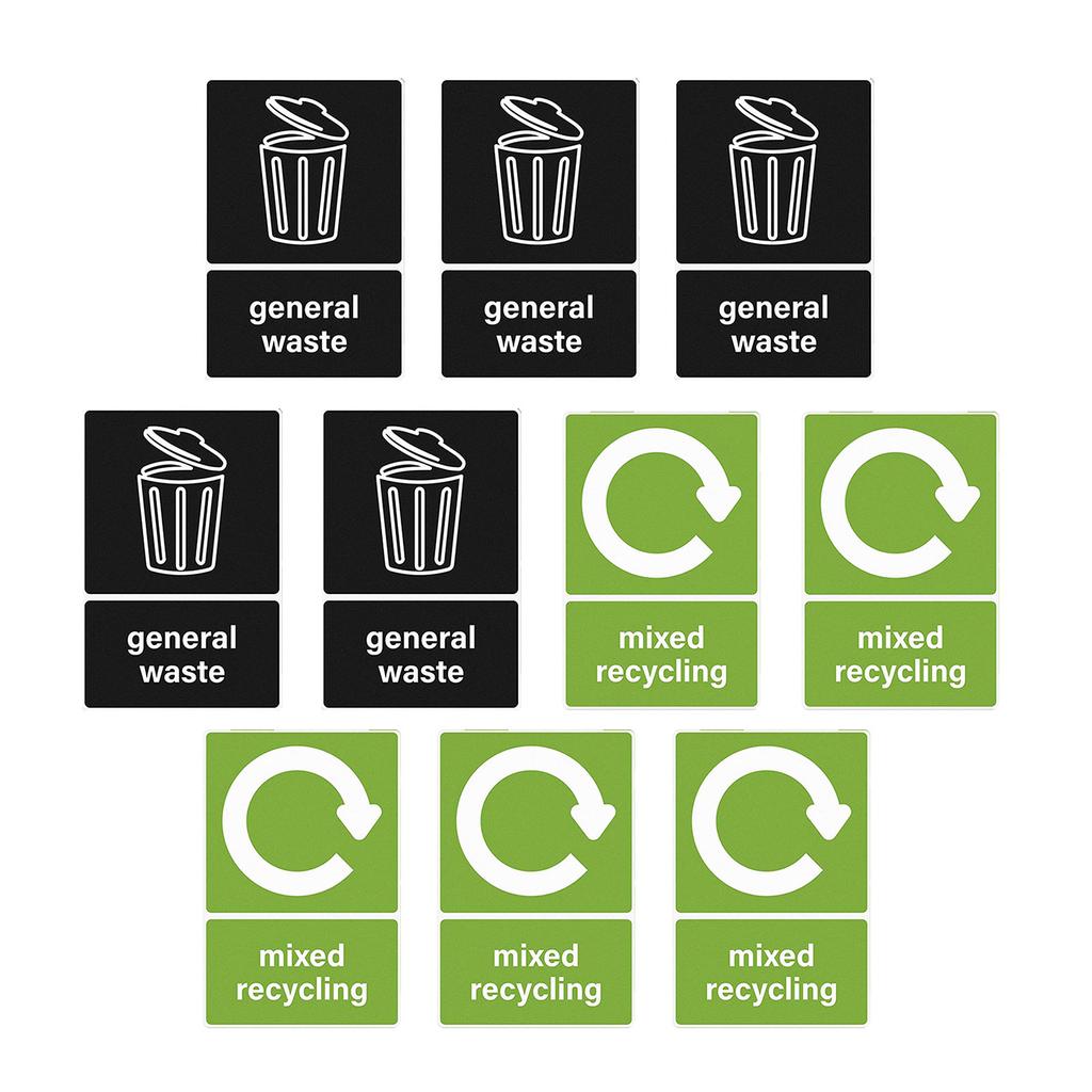 Nálepky se symbolem recyklace šetrné k životnímu prostředí na plechovky 10 ks Nálepka s recyklovanými logy pro organizaci domova a kanceláře