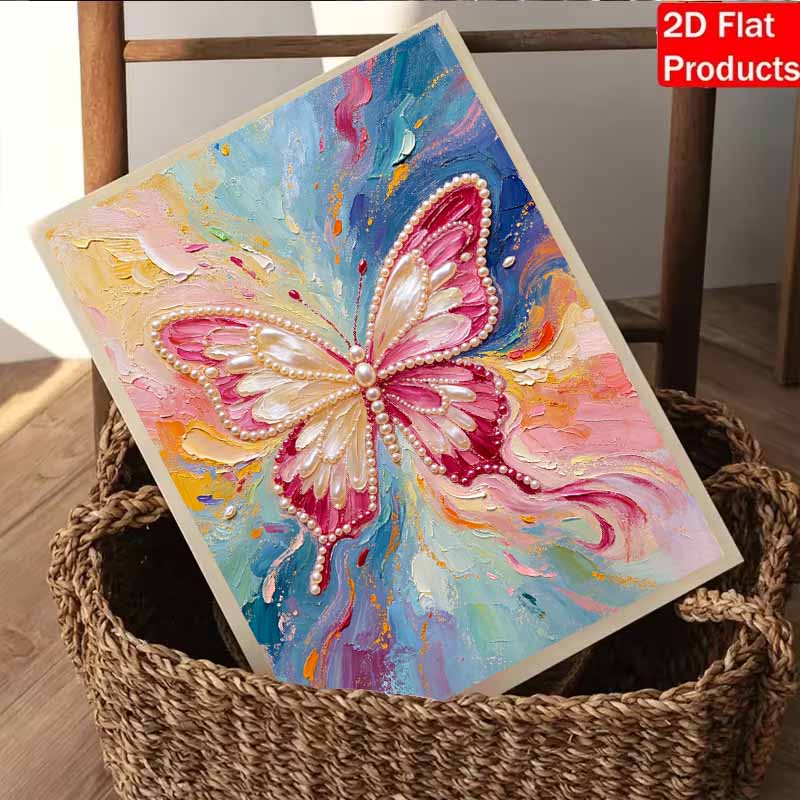 Butterfly 5D Pearl Painting Handmade DIY Home Office Desktop Decoration Painting Threedimensional