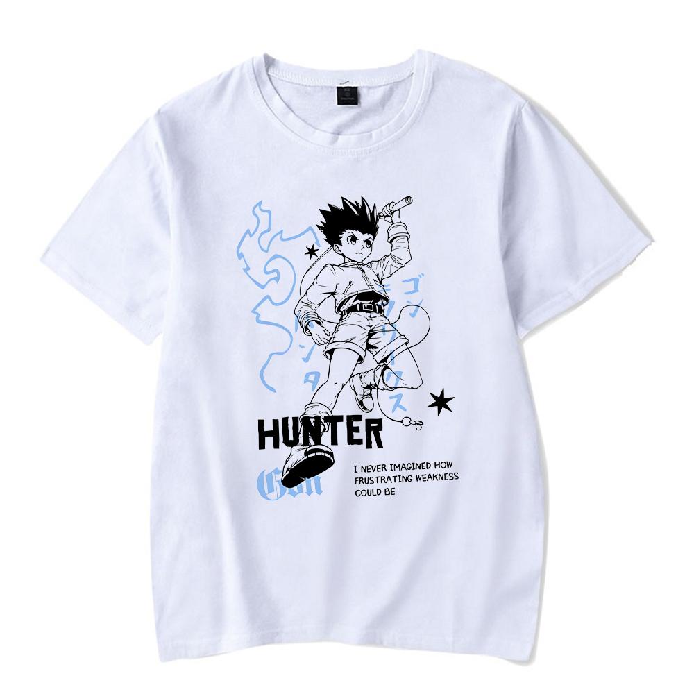 

Punk Anime Hunter x Hunter Washed T-shirts Mens Cotton Clothing Graphic Manga Harajuku Tees Unisex Summer Top Male Streetwear M