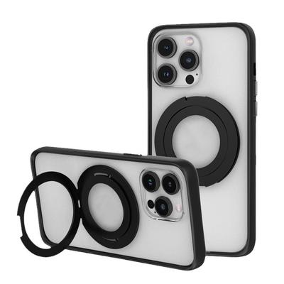 Suitable for Apple Phone Cases, Magnetic Magsafe Stand, One-piece Detachable Keys, Rotating Desktop Pivot Point Case