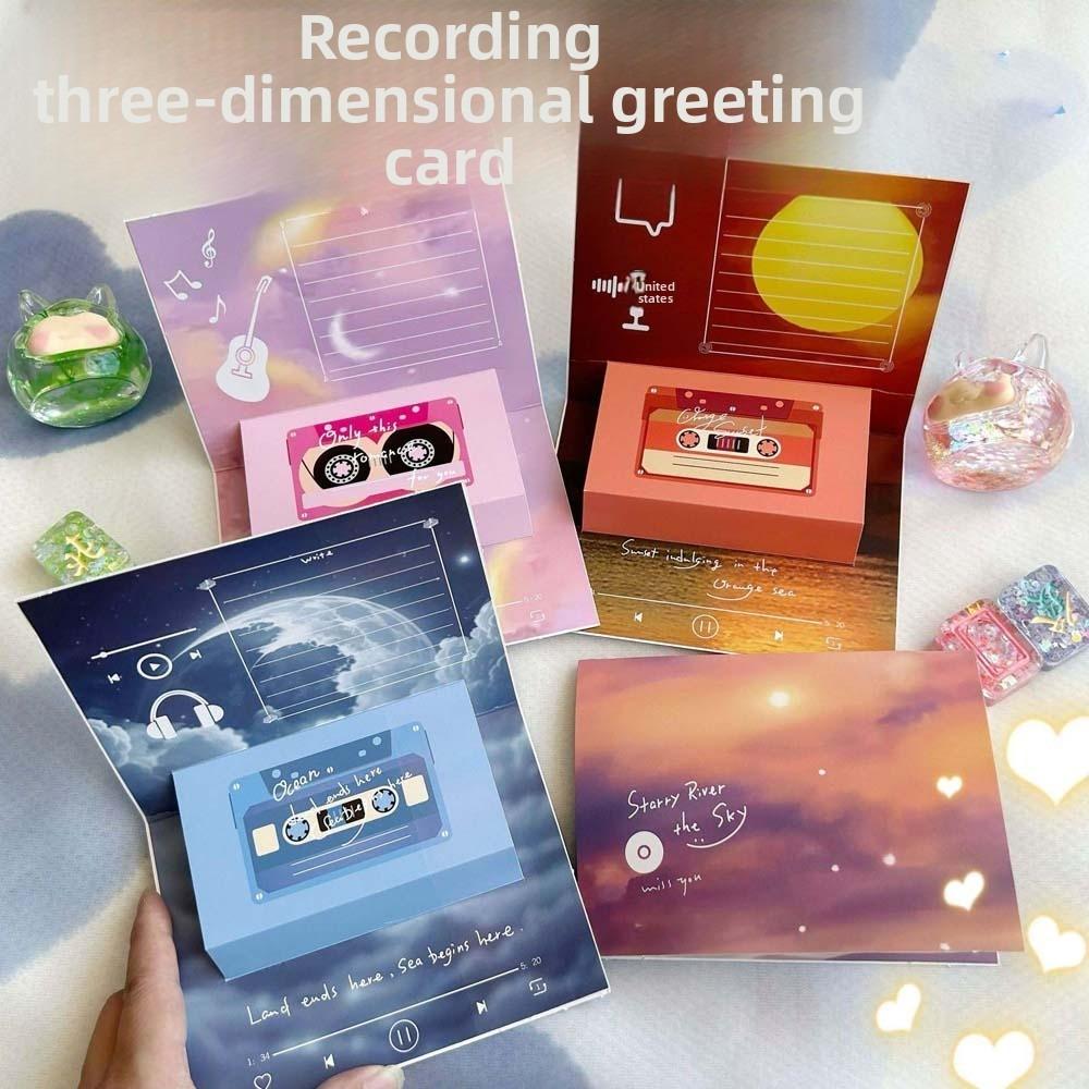 30 Seconds Christmas Recording Box Magnetic Phonograph Blessing Card Couple