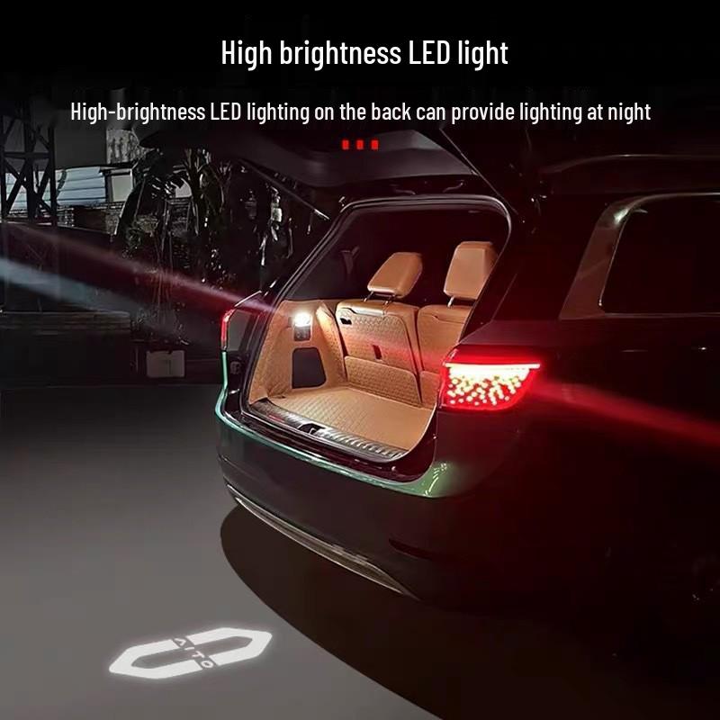Non-destructive LED trunk/tailgate light installation kit for Wenjie M9 automotive accessories. Tailgate cargo light with logo