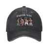 Bad Bunny Signature Photo Baseball Cap Fashion Distressed Denim  Headwear Unisex Style Outdoor Running Golf Gift Hats Cap