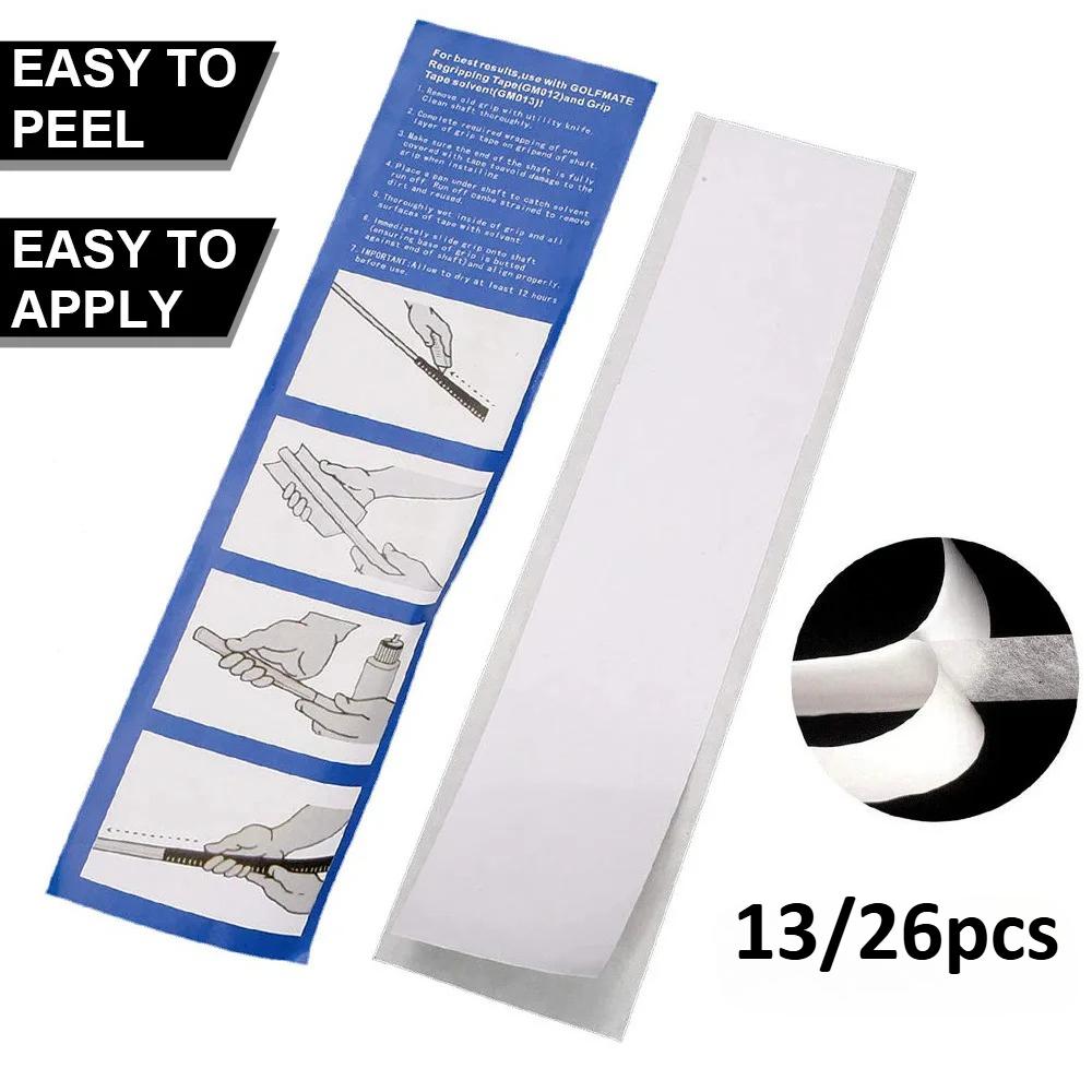 26/13pcs Golf Grip Tape Double Sided Adhesive Strips for Regripping Golf Clubs Installation Golf Grip Strip Putter Tape 5