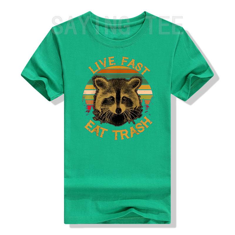 Live Fast Eat Trash Funny Raccoon Camping Vintage Hiking Shirt Live Fast Eat Trash TShirt Design Cute Animal Lover Tee Tops