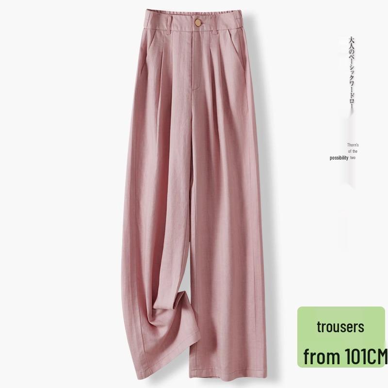 

2025 Women s Light Breathable Wide-Leg Yamamoto Pants: Slimming, Casual, Loose Seven-Point Straight-Leg Summer Wear S (85-95 lbs)