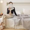 Pure Cotton Waffle Texture Blanket - Versatile Coverlet for Nap, Air Conditioning, or Summer Use