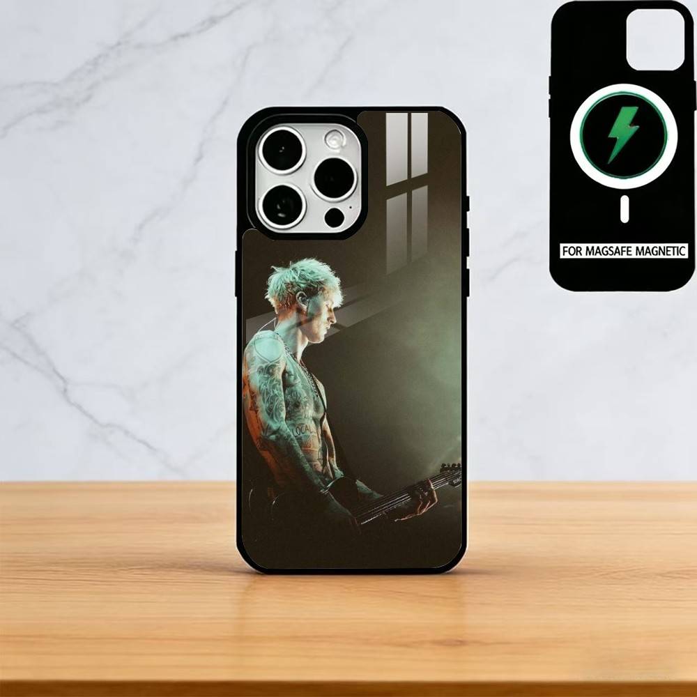 MGK Machine Gun K-Kelly Phone Case For iPhone17,16,15,14,13,12,11 Plus,Pro Magnetic with Magsafe Wireless Charging iPhone14Plus