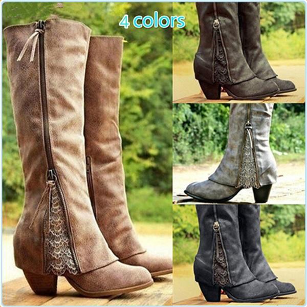 tall fold over boots