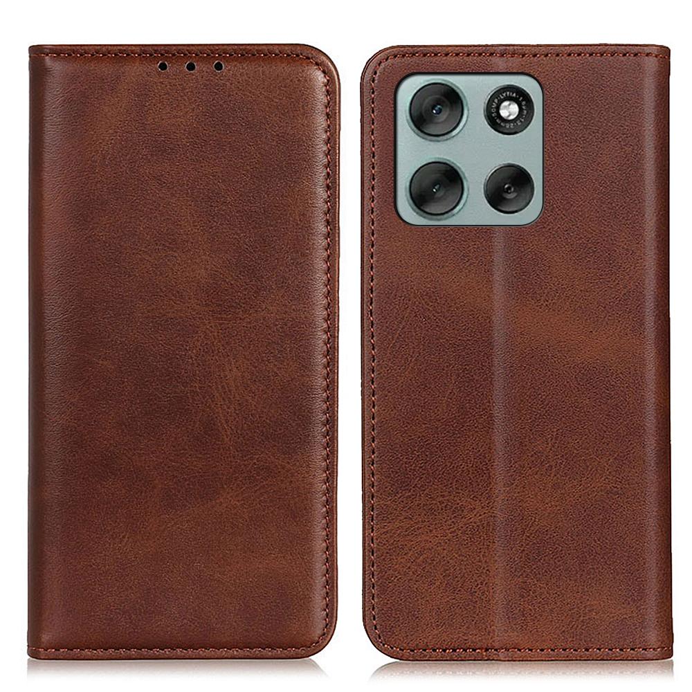 Etui dla Motorola Moto G86 5G z klapką z dzielonej skóry, portfel, pokrowiec na telefon