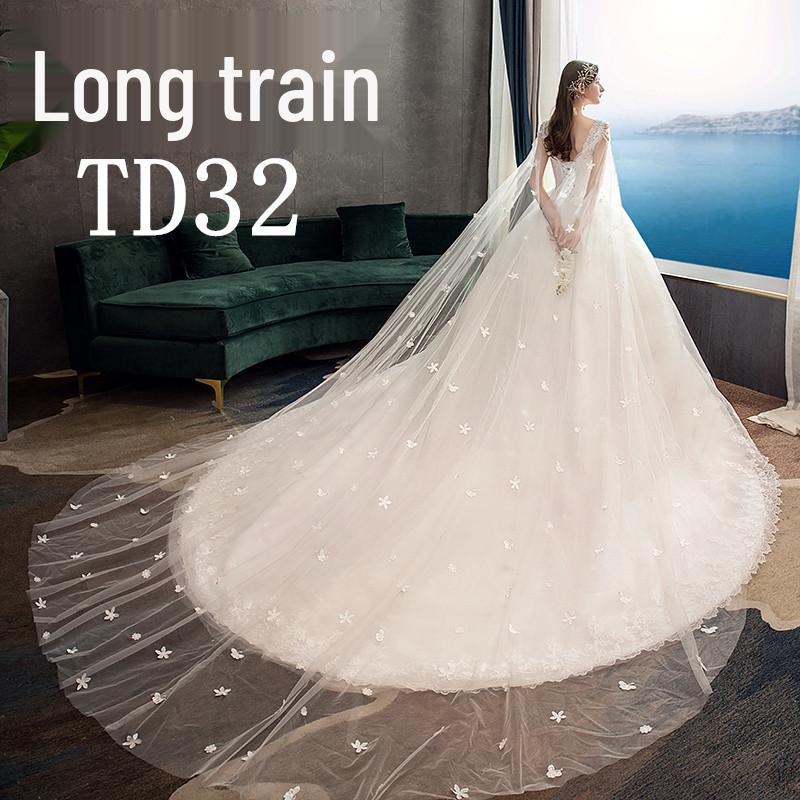 Rochie de mireasă 2025 Dreamy Starry Sky Stil Mori cu trenă lungă - Mărimi mari disponibile