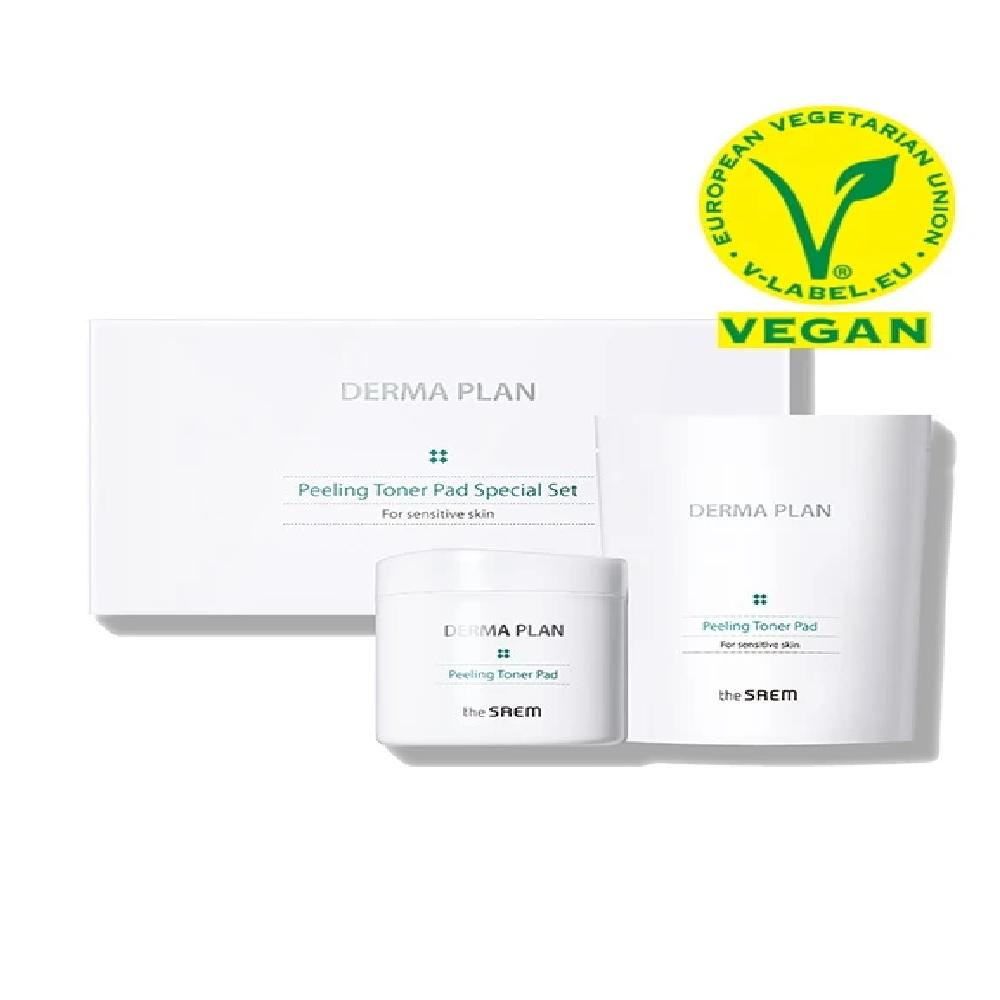 Derma Plan Peeling Toner Pad Special Set (Refill Included)_US 145ml Main Product 70Sheets/105ml Refill 50Sheets