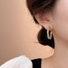 Ear Clips with Elegant Long Fringed Earrings, 925 Silver Pin Earrings, Ear Jewelry