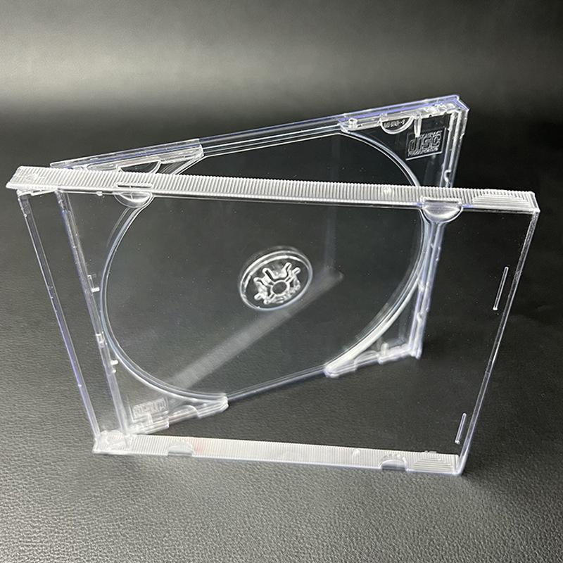 Transparent Plastic Single Piece Disc Case Cd Case Thickened Cd Dvd Disc Box Storage Organizer Box Album Box Cases