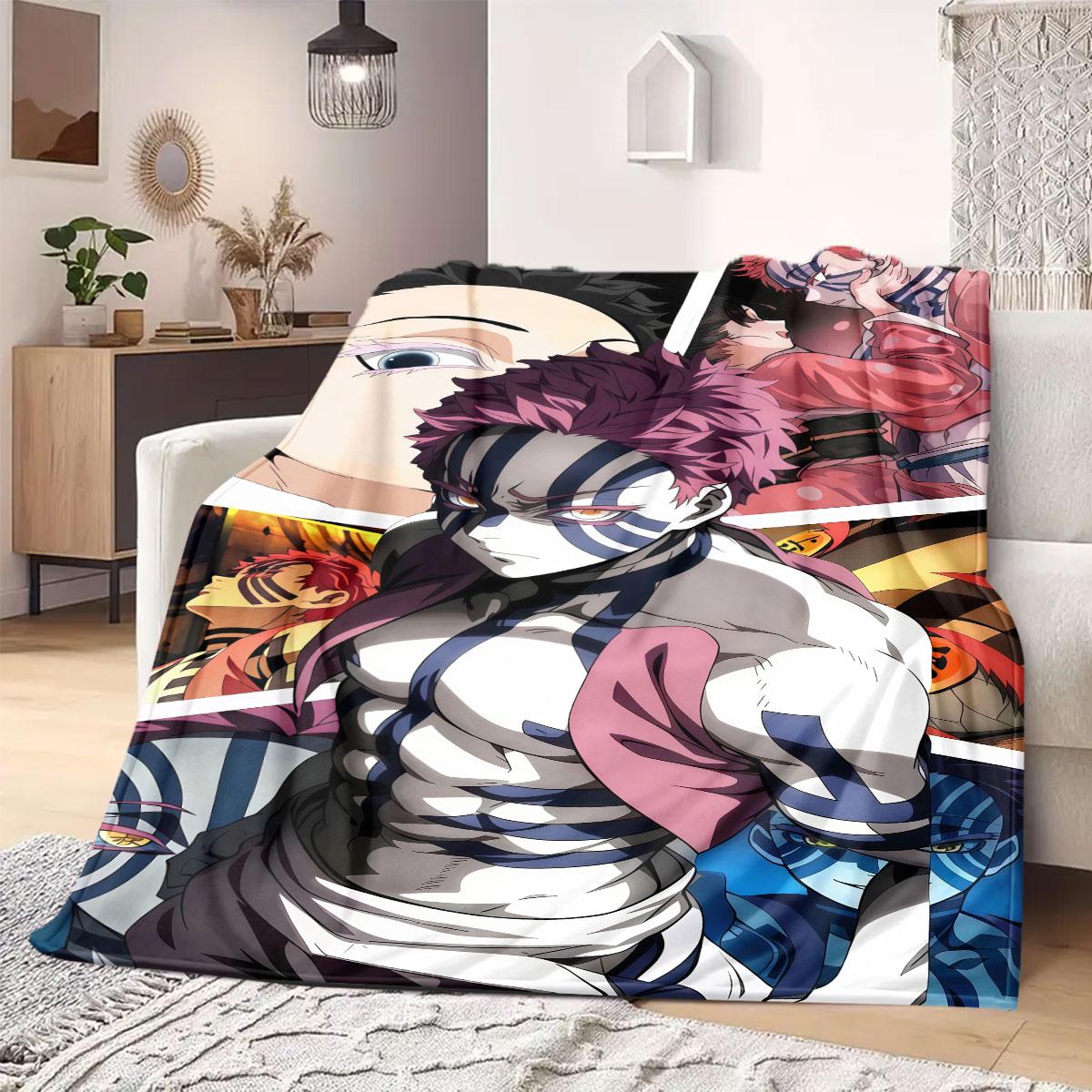 

Shinobu Kocho Insect Flannel Blanket Warm,Comfortable,Suitable for Bedrooms,Sofas,Beds,Chairs,Picnics,Travel 75x90cm