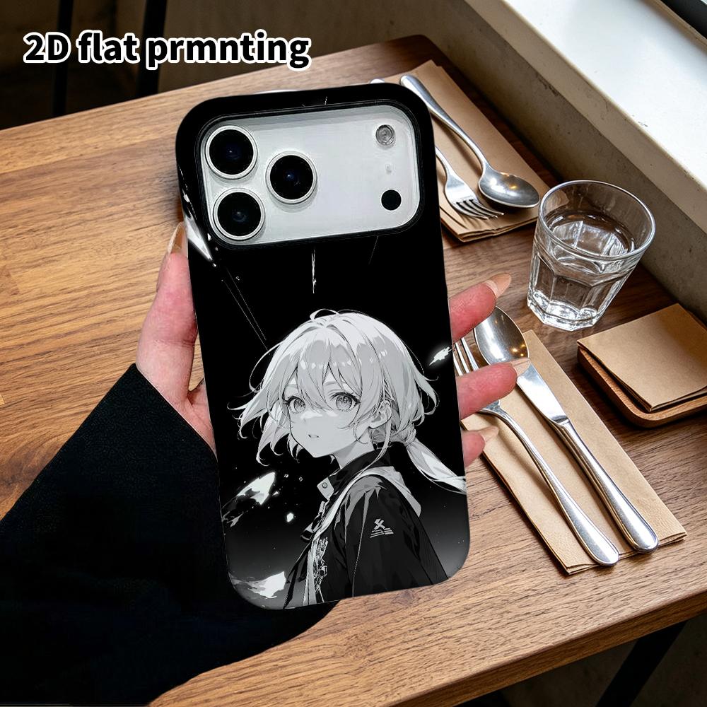 Phone Case: 2D flat, suitable for iPhone 18 17 16 15 14 13 12 Pro, anime girl, perfect Christmas and Halloween holiday gift