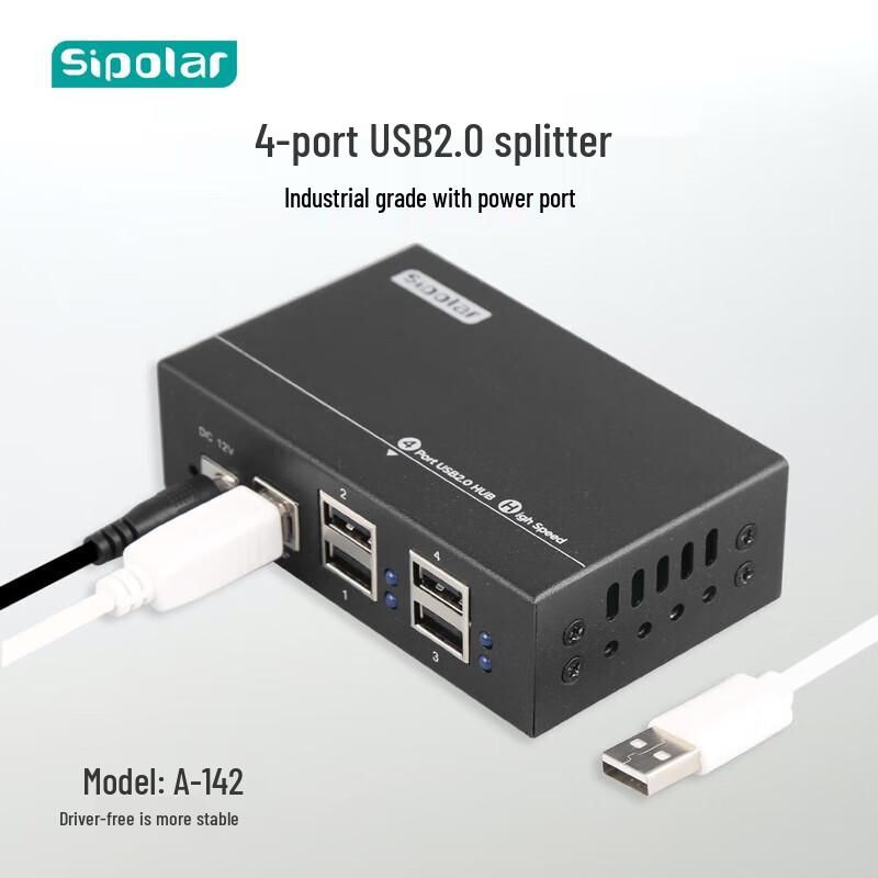 SIPOLAR Industrial Grade USB 2.0 4-Port Hub