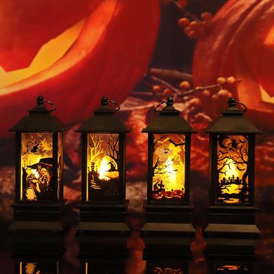 Halloween Schwarze Holzkohle Flammenlampe - Festliche Leuchtdekoration & Requisiten für das Geisterfest