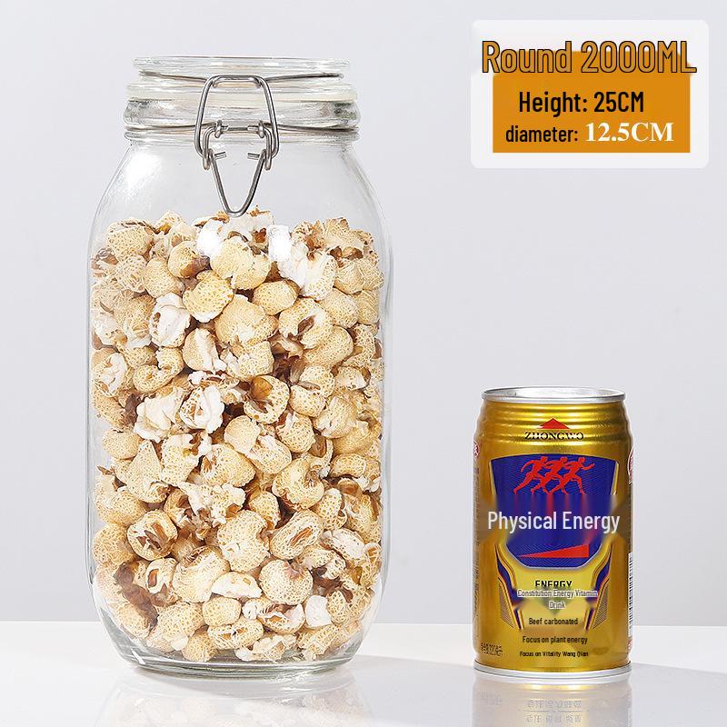 Stainless Steel Lid Glass Storage Jar for Tea, Food, Jam, and Honey