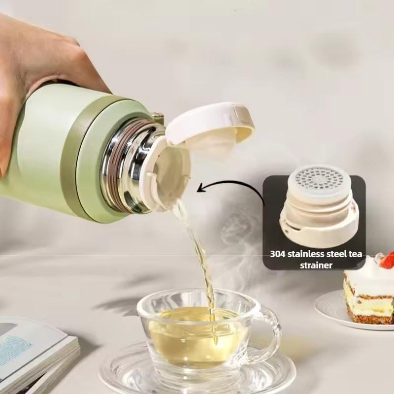 600ML Thermische Wasserflasche Edelstahl Thermosflasche Kalt halten und Wasserflasche Thermoskanne für Tee Kaffee Vakuumflaschen