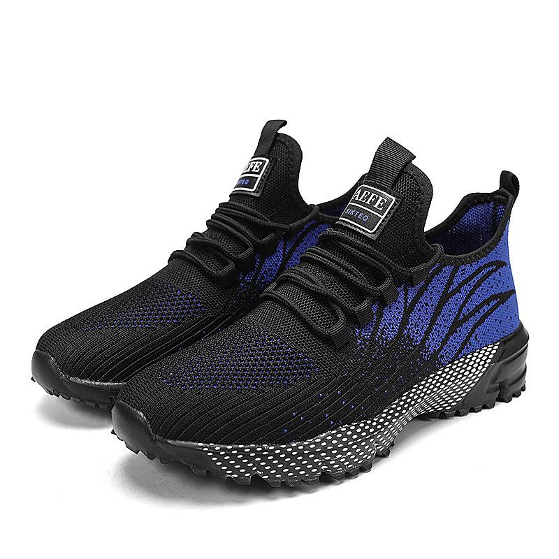 Large Size Sports Shoes Men's Shoes Fashion Lightweight Running Shoes Men's Flying Weaving Foreign Trade Sports Trendy Shoes Women
