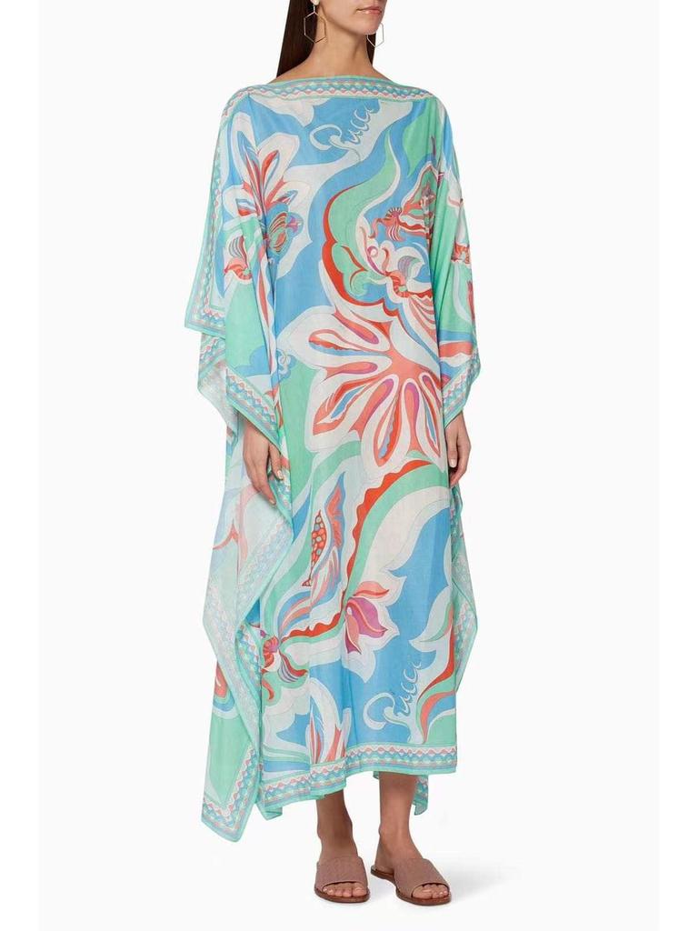 Rochie Lungă Casual de Vară pentru Femei cu Decolteu în V și Imprimeu