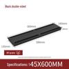 Caja de Gestión de Cables de Aleación de Aluminio Negra - Tapa de Paso de Cables para Escritorio