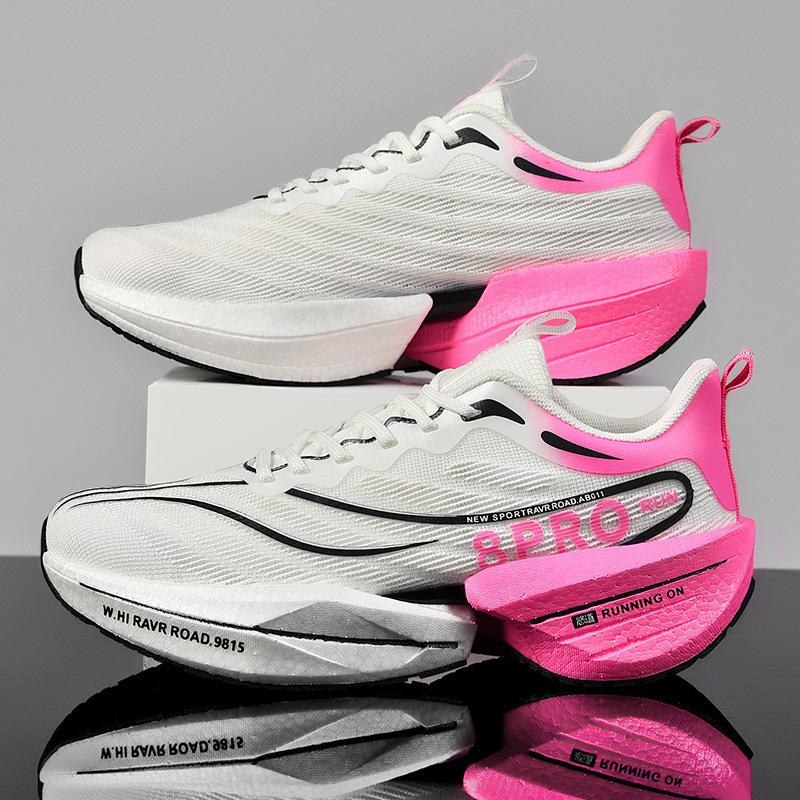 2025 New Marathon Racing Lightweight Running Shoes Popcorn Carbon Board Student Track and Field Sports Shoes