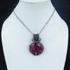 Ruby Pendant Gemstone Jewelry, 999 Copper Wire Wrapped Handmade Pendant, Latest Design Jewelry