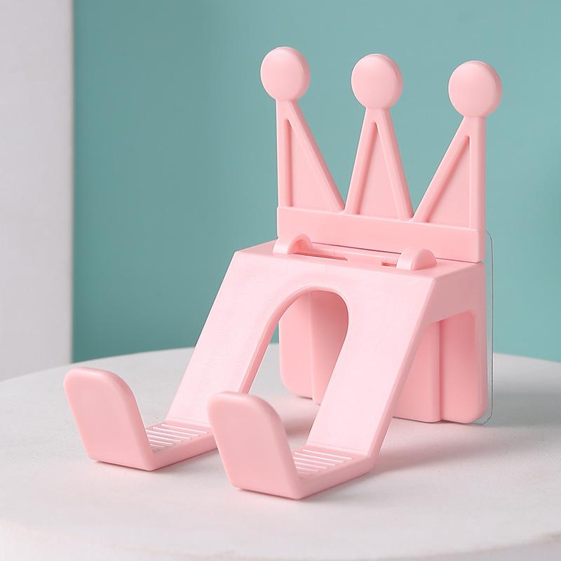 Crown Mobile Phone Holder Ornaments Punch-Free Bathroom Storage Rack Gaming Headset Game Controller Rack