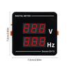 Double Display Voltage Frequency Meter Panel Mounting LED Display Voltage Frequency Tester Gauge Easy Installation