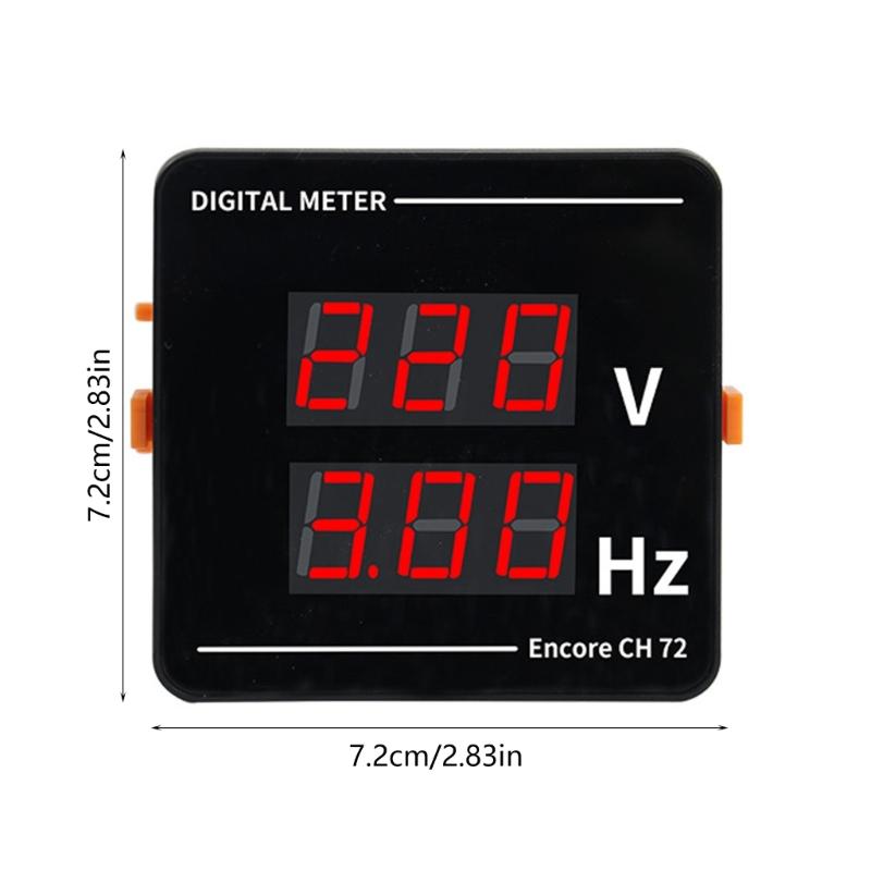 Double Display Voltage Frequency Meter Panel Mounting LED Display Voltage Frequency Tester Gauge Easy Installation