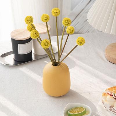 6 Pęczków Sztucznych Chryzantem Pomponowych Sztuczny Kwiat Faux Mini Kulka Chrysanth z Łodyżką do Wypełnienia Wazonu Dom Weselny Dekoracja Stołu Kwiatowe Aranżacje