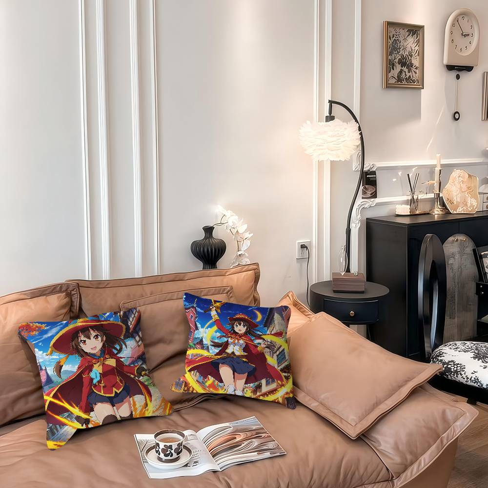K-KONOSUBA M-Megumin Kissenbezug Zoll Bauernhaus Dekor Heim Überwurf Kissenbezüge Für Couch Dekorationen