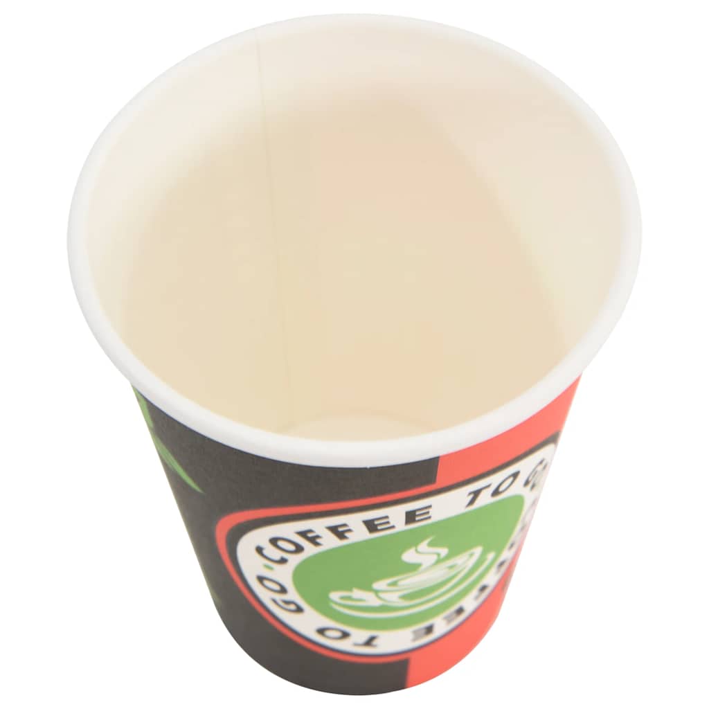 Vidaxl Papierowe Kubki, 1000 Szt., 12Oz, 300Ml, Czerwony I Czarny