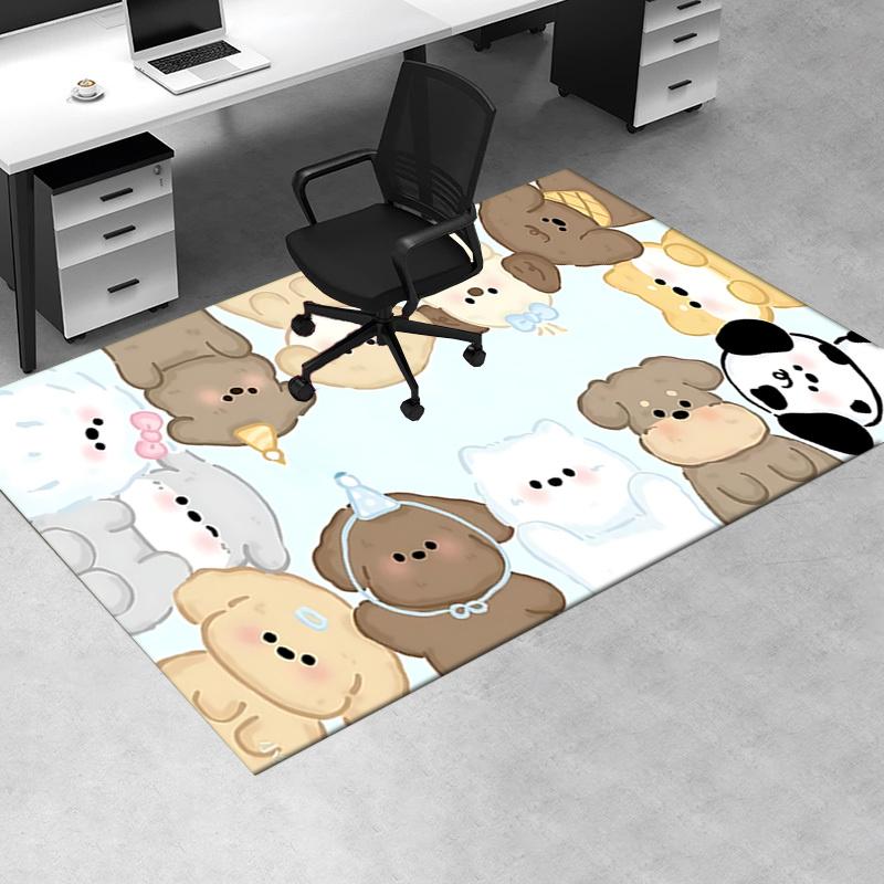 Cute Animal Theme Chair Mat Office Carpet Cute Animal Print Chair Mat for Home Decor, Suitable for Bedroom, Living Room, Various Rooms Gift Idea