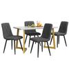 Dining Room Set - MUVOE - Table 117x68 Cm - 4 Chairs - Grey - Rectangular
