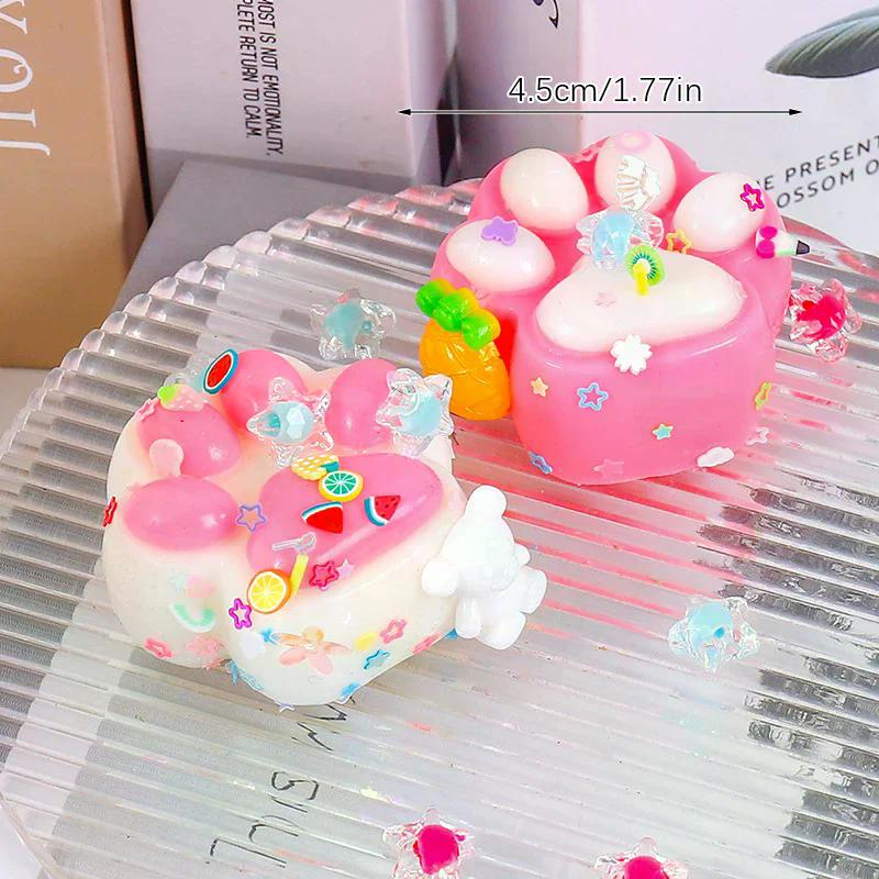 Cartoon Cat Paw Squeeze Toy Soft Mochi Toys Cute Slow Rebound Fidget Toys For Children Adults Gifts
