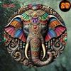 Metal Poster Elephant Indian Ornament Wall Art Home Decor