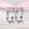 Fashion Silver Color Metal Carving Sun and Moon Hoop Earrings for Women Party Engagement Wedding Earrings Jewelry
