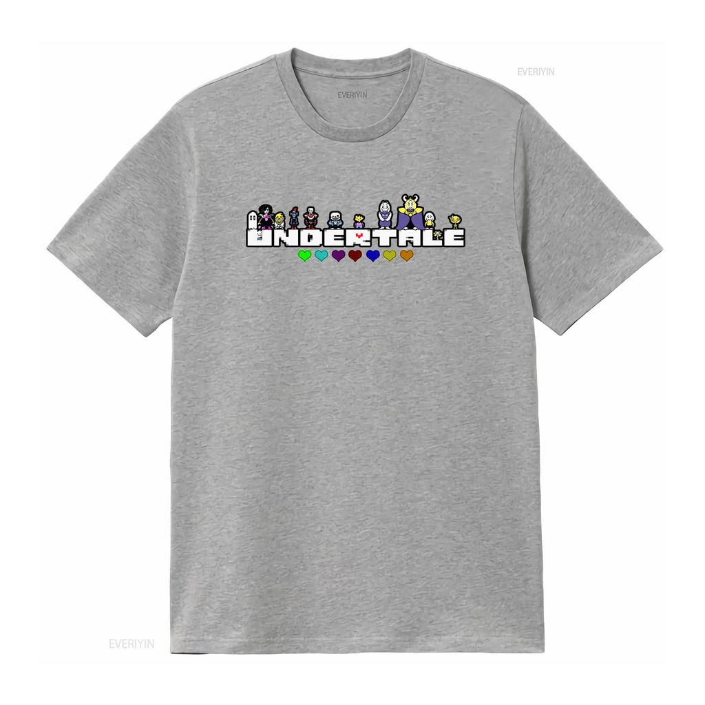 UNDERTALE All Figures Logo RPG Game Sans Asriel Papyrus Frisk Mens T Shirt Vintage Washed Top For Everyday Wear Stretched