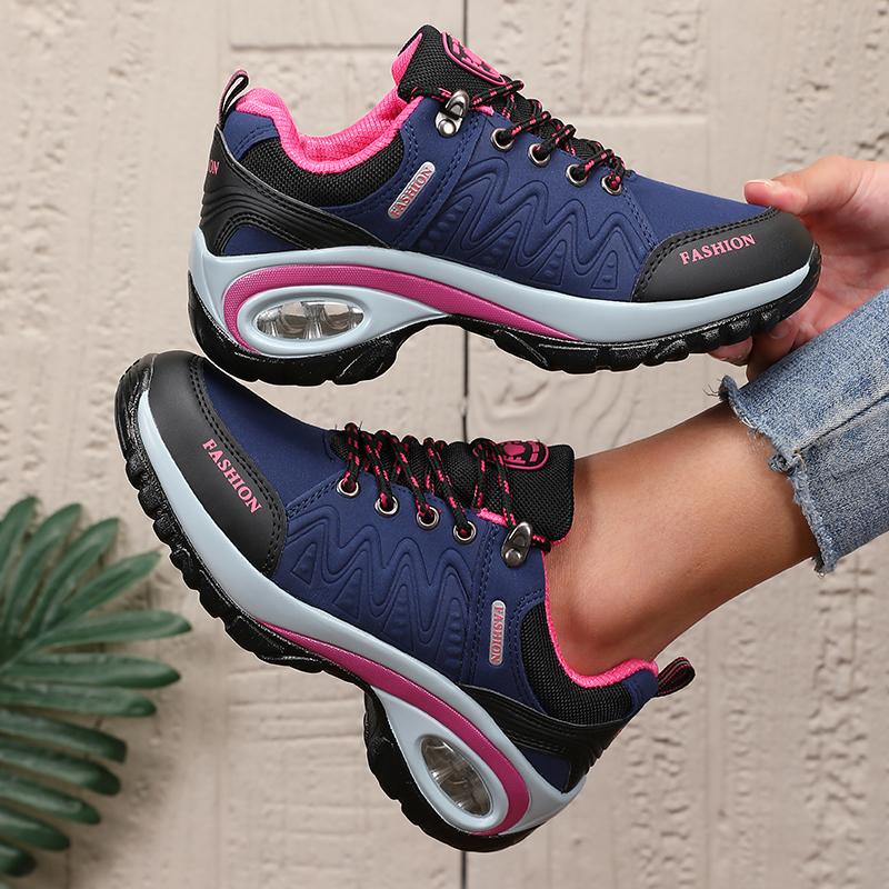 2026 Women's Fashion New Product Sports Walking Shoes Breathable Slow Running Fashion Sports Lace Up Thick Soled Platform Shoes