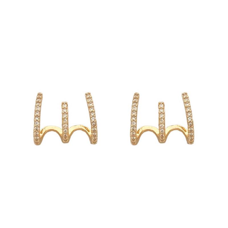 French Retro Elegant Zirconia Stud Earrings - Exquisite, Fashionable, Versatile Design